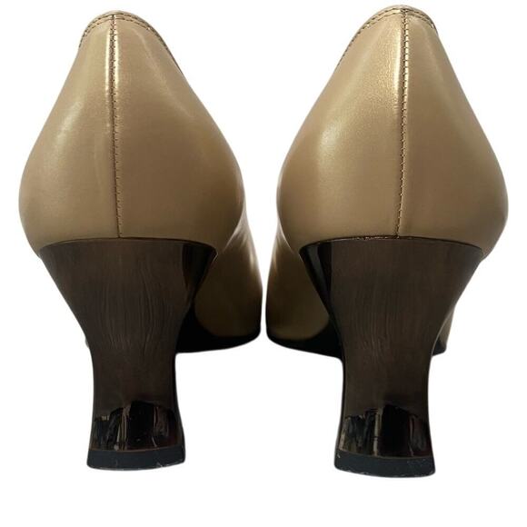 Vintage Salvatore Ferragamo Beige Heels Pumps Size 7.5 - Picture 7 of 13